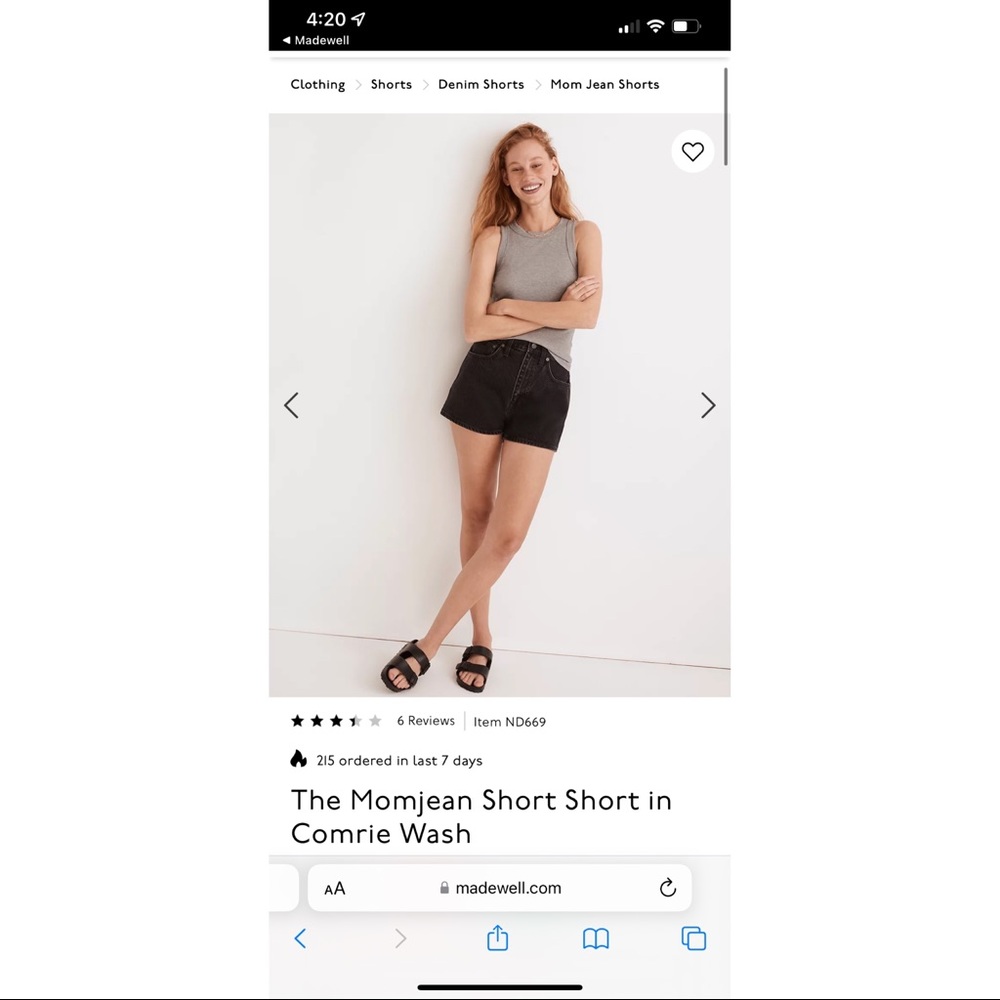 Madewell Mom Shorts!